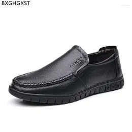 Casual Shoes Slip On Men Office 2024 Loafers Genuine Leather Oxford Black For Zapatos De Vestir Los Hombres