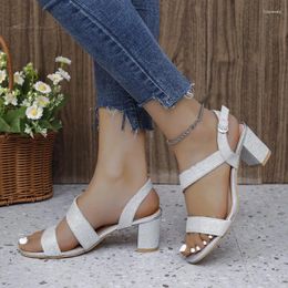 Sandals Ladies Shoes 2024 Women's Summer Light Casual Solid Slip On Fashion Round Toe Flat Comfort Beach 43