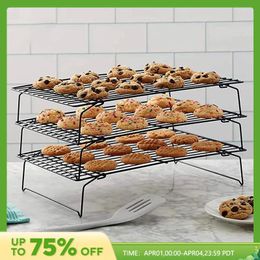 Baking Tools Non Stick Wire Grid Tray Cake Cooling Rack Stainless Steel Oven Kitchen Pizza Bread Cookie Holder Barbecue Shelf