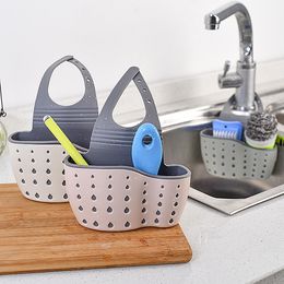 New Thickened Sink Sponge And Rack Hanging Bag Saddle Type Dual PurPose Debris Drainage Storage Basket