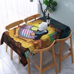 Table Cloth Mole Tablecloth Rectangular Elastic Oilproof Cartoon Krtek Little Maulwurf Cover For Dining Room