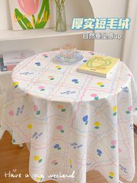 Table Cloth Luxury And Luxurious Tulip Dormitory Student Desk Small Fresh Tea Outdoor Picnic