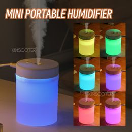 Silent Mini Humidifier 200ml USB Air Humidifier Car Mist Diffuser Water Sprayer with Colour LED Night Light for Office Bedroom