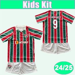 2024 25 Fluminense Kids Kit Soccer Jerseys GUGA G. CANO KENO GANSO ANDRE JOHN KENNEDY Home Child Suit Football Shirts