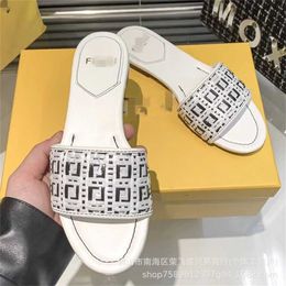 24% OFF Designer version hot selling woven flat slippers one foot beach shoes fashionable and sandals for women to wear externally