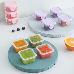 1Pc Mini Thickened Sealed Fresh Box Portable Baby Food Storage Freezer Containers 5*5*4cm