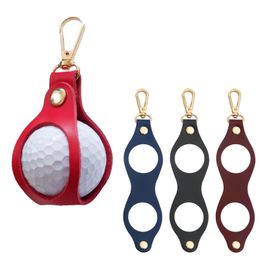 Portable Golf Ball Protective Holder Cover Leather Golf Ball Bag Case Outdoor Golf Training Sports Accessories