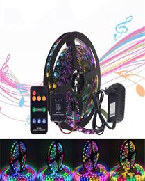 Music Control Dream Colour LED Strip Set WS2811 LED Strip Light 5050 RGB DC12V With Music Remote Controller 12V 3A Power Supply2255542