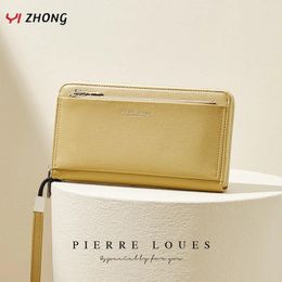 Wallets YIZHONG Long Wristband For Women Card Holder Purses High Quality Designer Phone Pocket Large Capacity Travel Wallet