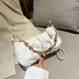 Bag Chain Small Clutch Bags For Women Leather Crossbody Solid Colour Female Retro Hobo Shoulder Handbag And Purse