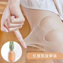 famous brandSilk stockings womens anti hook silk durable Grey silk stockings summer thin womens black silk 0d high transparency non hook silk pineapple stockings