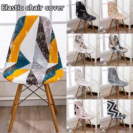 Chair Covers 1 Pc Solid Colours Simplicity Printed Seat Cover For Shell Armless Banquet Home El Slipcover Case