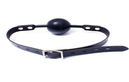 Black 48mm Silicone Ball Gag for Couples Adult Bondage Sex Toys BDSM Bondage Sex Products for Slave Game Erotic Toys Sexy Toys3343286