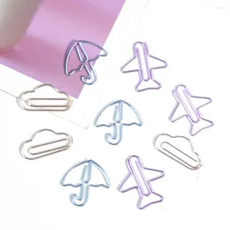 Hooks 10PCS Imitation Airplane Umbrella Cloud Shape Paper Clip Home Hanging DIY Crystal Accessories Christmas Decoration Hook