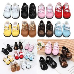 1/6 Doll Bright Leather Shoes for 15-20cm Doll Toys Mini Clothing Doll Shoes For Girls Handmade forDoll Accessories