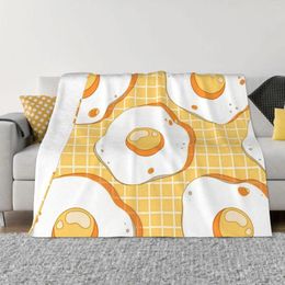 Blankets Blanket Flannel Decoration Kawaii Egg Portable Home Bedspread