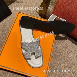 Sandal Leather Sandal 35-42 Slipper Letter Oranh Bag 2024 Genuine Slide Summer Designer Drag Women Dust Beach Size Flip Flop Oran JFV7