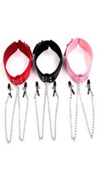 Newest Arrival Bdsm collar with Nipple clamps sex toys for couples bondage collar SM games sex shop slave collar fetish nipple suc4954000