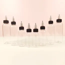 Storage Bottles 5Pcs 30/60/100/120ml Plastic PET Dispensing With Twist Cap Clear Squeeze For Crafts Art Ink Liquid Dispense Soap