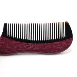 Factory wholesale supply health massage comb anti-static natural Violet Wood horn comb green sandalwood hair comb