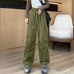 Women's Pants Cargo Women Casual Joggers Tech Solid Low Waist Drawstring Trousers Sweatpants