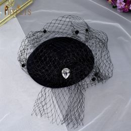 JM10 Birdcage Bride Veil Bridal Veil Face Cover Russian Tulle Fascinators Wedding Bride Hat Women Headpiece Wedding Accessories
