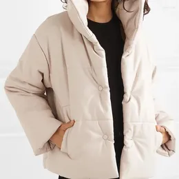 Women's Jackets Women Faux Leather Jacket Coat Female Winter Thick Warm Fashion High Collar Pu Outerwear Overcoat