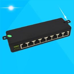 4 Ports PoE Injector PoE Power Adapter Ethernet Power Supply Pin 4,5(+)/7,8(-) Input DC12V-DC48V for IP Camera