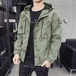 Men's Jackets 2024 Spring Autumn Men Jacket Male Hooded Large Size Trendy Outcoat Fashionable Loose Windproof Casual Versatile Outerwear