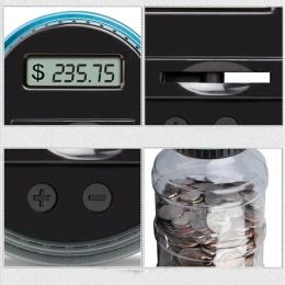 Piggy Bank Counter Coin Electronic Digital LCD Counting Coin Money Saving Box Jar Coins Storage Box For USD EURO GBP Money