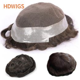 Toupees Toupees Australia Male Hair Prosthesis Lace With Pu Breathable 100% Natural Human Hair Toupee Men Remy Hair Systems Unit For Men