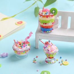 Children Ice Cream Mini Cup Handmade Toy Dessert Party Cream Glue Material Pack Kids DIY Art and Crafts Toys Girls Gifts