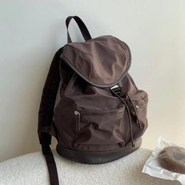 Backpack Korean Simple Nylon Summer Fashion Multi-pocket College Student Knapsack Travel Bagpack Teenager Rucksack Schoolbag