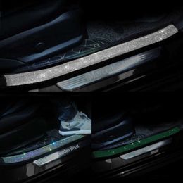 Upgrade Universal 45*7Cm Car Trunk Door Sill Plate Protector Rear Bumper Guard Pad Trim Cover Strip Car Sticker Car Accessories For Girl