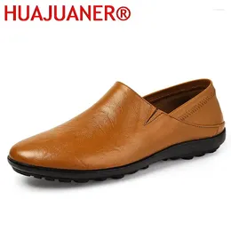 Casual Shoes High Quality Loafers Men's Genuine Leather Fashion Flats Business Leisure Summer Men Soft Light Breathable Walking