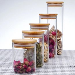 Storage Bottles 175ml Glass Tea Airtight Loose Leaf Jar With Lid Sealed Containers For Coffee Bean Candy Sugar Oatmeal Cereals Kitchen Jars