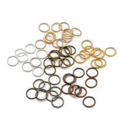 100Pcs/Lot 10-12mm Brass/Gun-metal/Gold/Silver/Rhodium Opening Hair Ring Braid Dreadlock Bead Hair Accessories for Braidsbeads