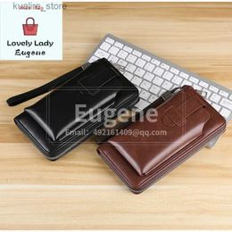 Money Clips New Product Leather Card Money Clip Mens Business Zipper Multi functional Phone Bag L240402