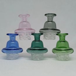 Colourful Smoking Glass Carb Cap Insert OD 32mm Bubble Dome Spinning For Quartz Thermal Banger Bong Oil Dab Rigs Tool ZZ