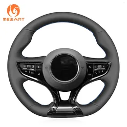 Steering Wheel Covers MEWANT Black Genuine Leather Car Cover For BYD Seal 2024-2024