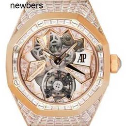 Top Men Aps Factory Audemar Pigue Watch Swiss Movement Abbey Royal Oak Concept Flying Tourbillon 26228OR Open Diamond M