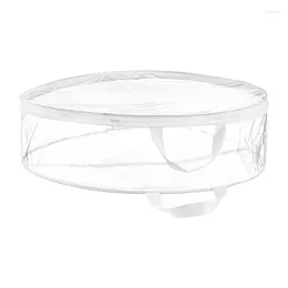 Storage Bags Garland Wreath Container Clear Bag For Christmas Round Boxes Holiday Decorations