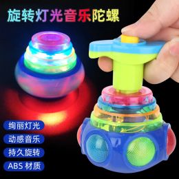 Light Up UFO Spinner Toys LED Flashing Music Gyroscope For Kids Birthday Party Favours Games Presents Random Colour