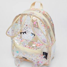 School Bags Summer Sequins Glittering Shape Transparent Backpack Shopping Glitter Cute Children Ladies Shoulder Bag