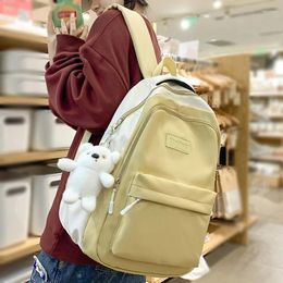 School Bags Girl Travel Waterproof Yellow Leisure Bag Fashion Women Student Backpack Ladies Nylon Cute Book Female Laptop College