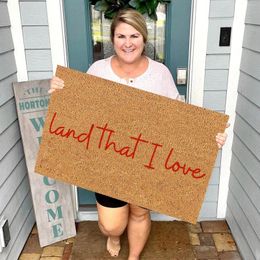 Carpets Land That I Love Door Mat 4th Of July Decor Patriotic Front Porch Fourth Welcome Custom Gift Independence Day