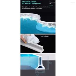 Bath Mats DIY Waterfpoof Strip Water Retain Silicone 1.5M 5CM 3CM Bathroom Barrier For Kitchen