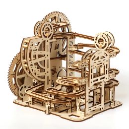 3D Stereoscopic Wooden Puzzle Time and Space TunneI Marble Maze Laser Cutting Mechanical DIY Educational Handmade Assemble Toys