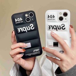 Cell Phone Cases Fashion Puffer Case for iPhone 15 14 13 12 11 Pro Max X XS XR 7 8 Plus original Brand Lovely Silicone i Cover 2442