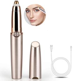 Eyebrow Trimmer Rechargeable Eyebrow Hair Remover Painless-Precision Eyebrow Razor Tool for Face Lips Nose Hair Removal 240321